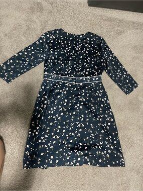 Banana Republic Navy Mini Dress with White Floral Print Size 0